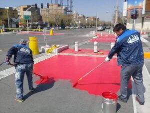 رنگ ترافیکی روی بتن